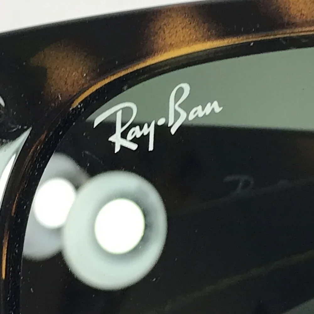 Ray-Ban Sunglasses RB2132 New Wayfarer 902 Tortoise With Green Lenses 55 Mm